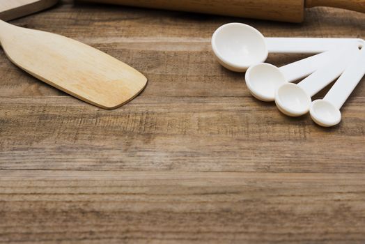 Wood bakery tool on wood table