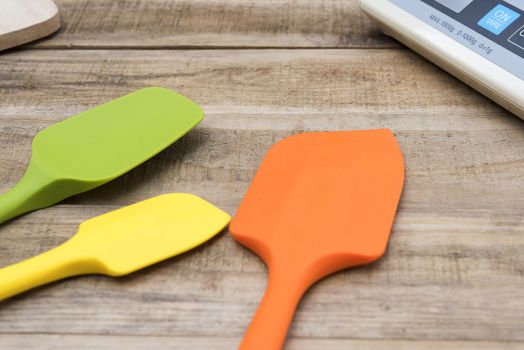 Bakery And Cooking Tools Silicone on wood table