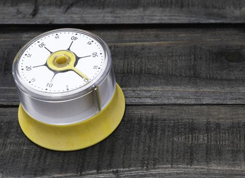 Bakery And Cooking Tools with kitchen timekeeping on wood table