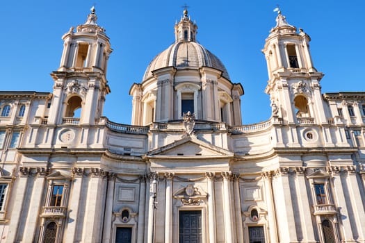 The Sant'Agnese in Agone church at Piazza Navona in Rome, Italy