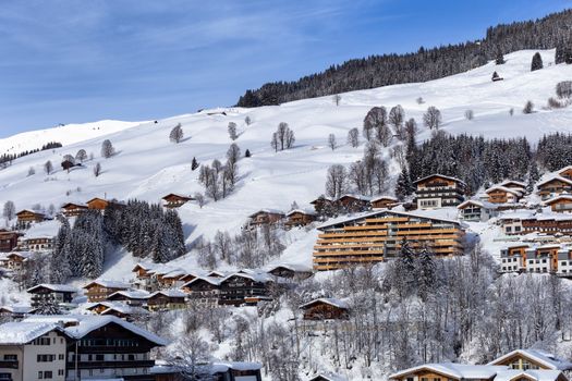 Ski resort Saalbach-Hinterglemm Leogang Fieberbrunn (Austria)