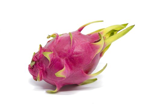 Dragon fruit isolated on white background with clipping path
