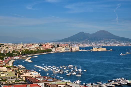 The gulf of Naples with Mount Vesuvius in the back