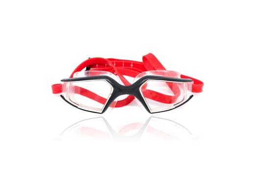 Goggles glasses for swimming isolated on white background