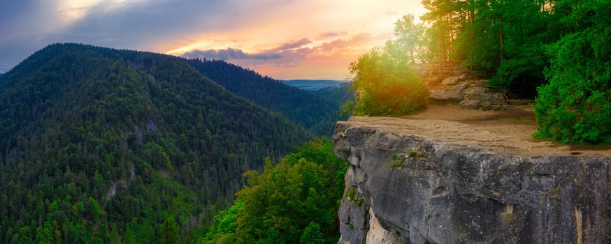 Famous Tomasovsky Vyhlad viewpoint in Slovak Paradise