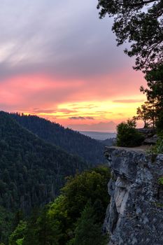 Famous Tomasovsky Vyhlad viewpoint in Slovak Paradise