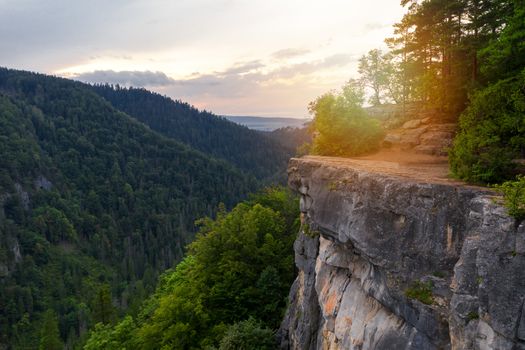 Famous Tomasovsky Vyhlad viewpoint in Slovak Paradise