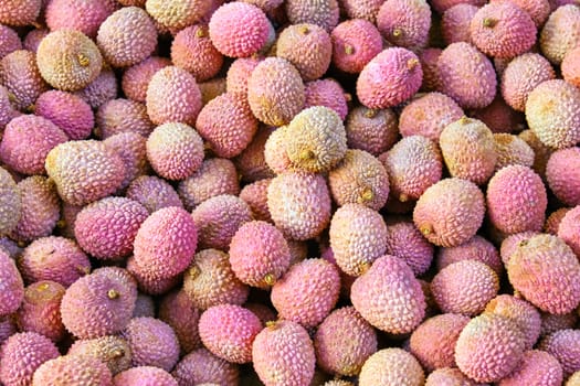 Lychees or sale at a market