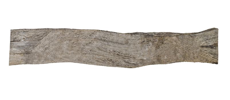 Empty real wood timber isolated on white background use for text or design. Save with clipping path.