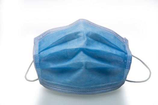 Medical mask isolated on white background , blue medical mask isolated. Save with clipping path