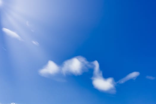 Blue sky with blur cloud . With copy space for text or design.