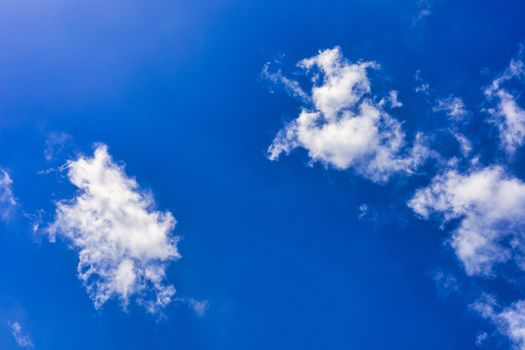 Blue sky with cloud background. With copy space for text or design.