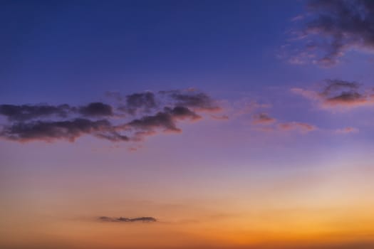 Sky with cloud and sun ray yellow and blue color background. With copy space for text or design.