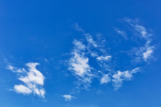 Blue sky with cloud background. With copy space for text or design.