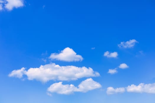 Blue sky with cloud background. With copy space for text or design.