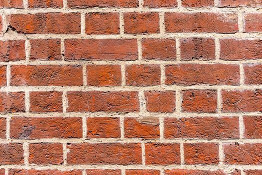Background from a deep red brick wall