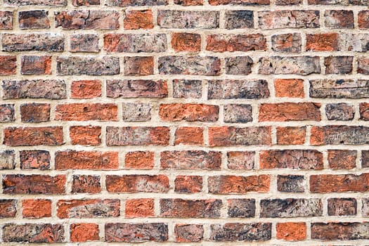 Background from an old and rugged brick wall