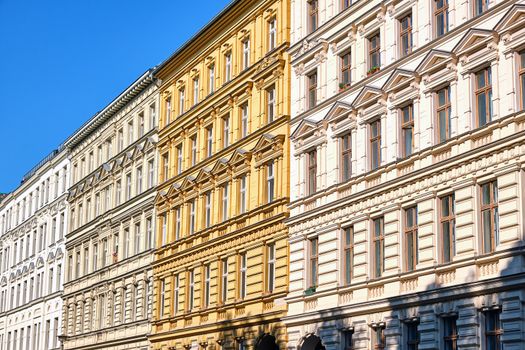 Renovated old apartment houses at the Prenzlauer Berg district in Berlin