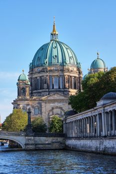 The Berlin Cathedral at the bank of the river Spree