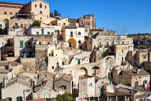 The old houses of Matera in southern Italy