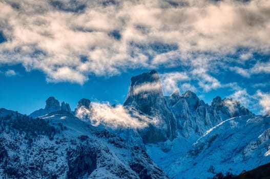 Naranjo de Bulnes (known as Picu Urriellu) in Picos de Europa National Park, Asturias, Spain