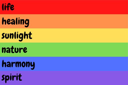 Illustration of colorful rainbow flag or pride flag / banner of LGBTQ (Lesbian, gay, bisexual, transgender & Queer) organization. June is celebrated as the Pride month and parades are held in cities