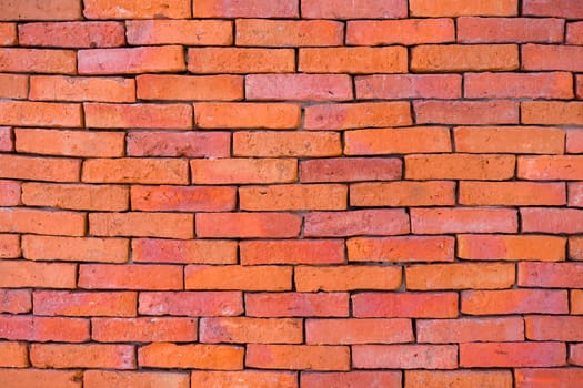 Red brick wall texture for background or wallpaper.