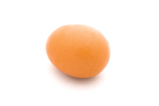 Fresh raw chicken egg isolated on white background.