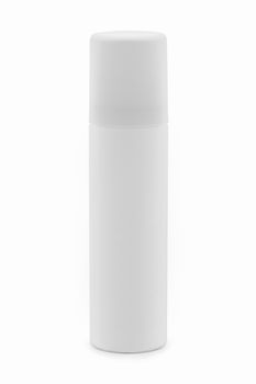 Blank bottle or container for beauty product studio shot isolated on white background.
