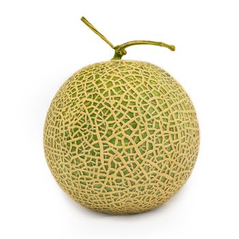 Studio shot of Japanese melon or cantaloupe isolated on white background.