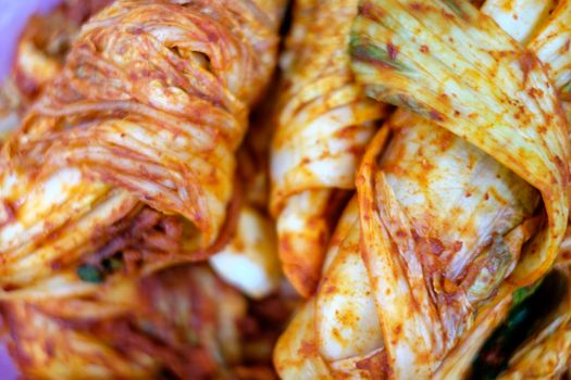 Fermented vegetables in Korean style or Kimchi.