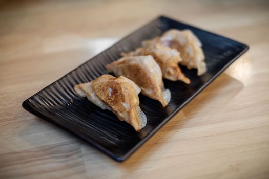 Pork dumpling, Gyoza, Japanese food.