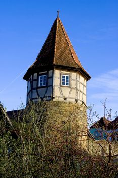 old tower in the city of Prichsenstadt