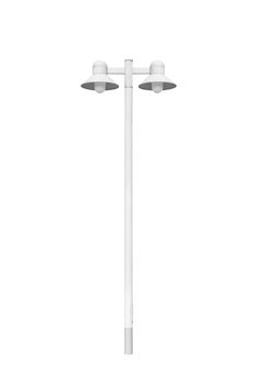 Street light pole isolated on a white background, with clipping path.