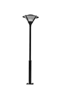 Street light pole isolated on a white background, with clipping path.