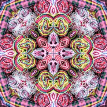 Colorful abstract kaleidoscope or endless pattern for background used.