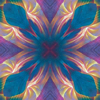 Abstract kaleidoscope or endless pattern made from fabric for background used.