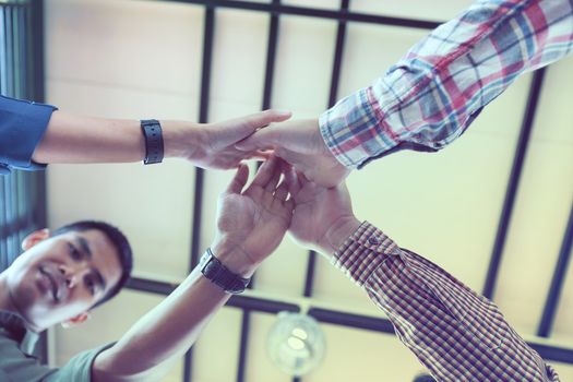 Businessmen shake hands After business negotiation