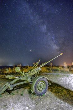 Milky Way and the Perseids with an army cannon.