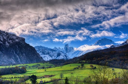 Naranjo de Bulnes (known as Picu Urriellu) in Picos de Europa National Park, Asturias, Spain