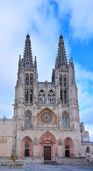 View of Burgos Cathedral in Spain.