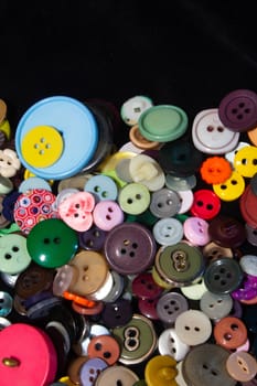 A Collection of Multicolour Different Size Buttons