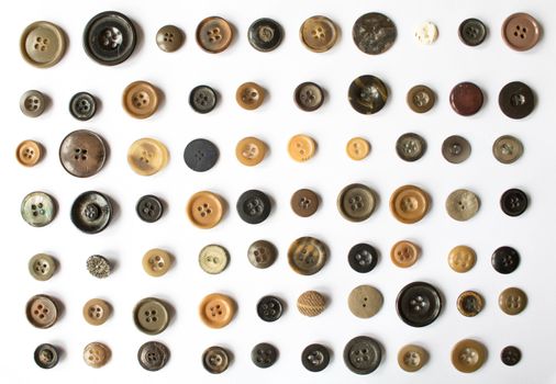 A Collection of Multicolour Different Size Buttons