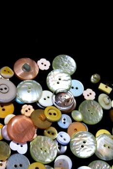 A Collection of Multicolour Different Size Buttons