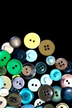 A Collection of Multicolour Different Size Buttons