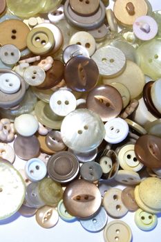 A Collection of Multicolour Different Size Buttons