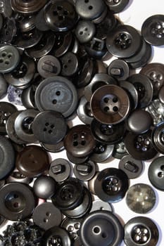 A Collection of Multicolour Different Size Buttons