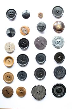 A Collection of Multicolour Different Size Buttons