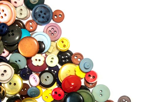 A Collection of Multicolour Different Size Buttons