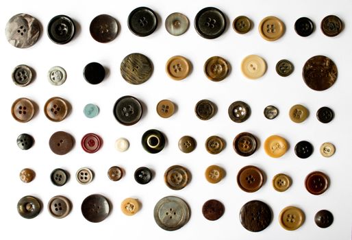 A Collection of Multicolour Different Size Buttons